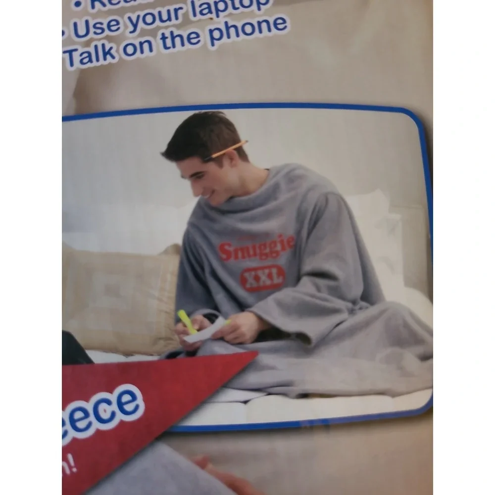 Snuggie Blanket That Has Sleeves As Seen On TV Limited Edition Varsity, Pockets